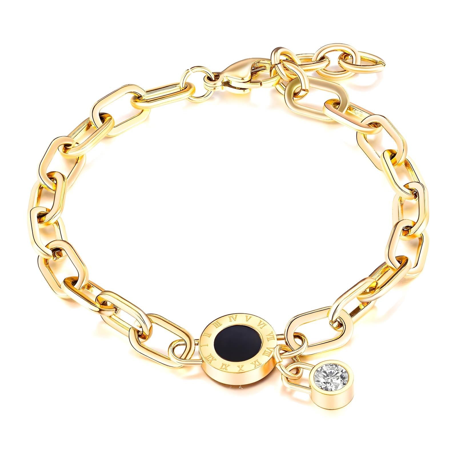Bracelet, 18K Gold Plated Steel - JewelJiveLatest Jewelry